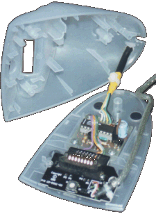 Visor cradle and its RS-232 interface